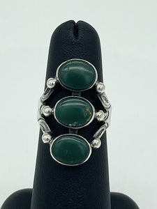Deep Green Turquoise Ring