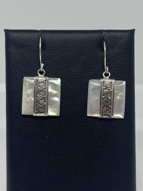 Mother of Pearl Square Earrings